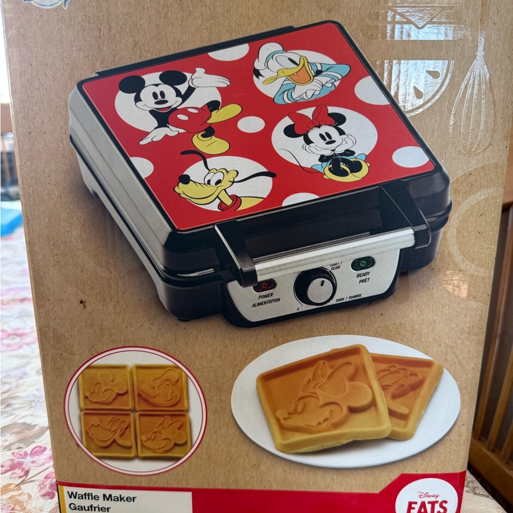 Disney Red and Black Character Waffle Maker